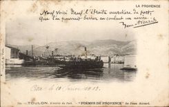 Toulon CPA Entering of the port Poems of Provence of Jean Aicard (boat boat ship)