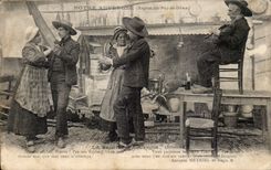 CPA Our Auvergne The bourree (folklore caps costume)