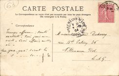 CPA Auvergne The bourree Crossing (folklore caps costume)