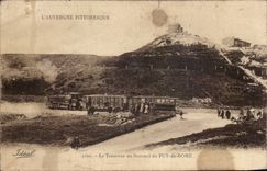 In Auvergne CPA the tram at the top of Puy de Dome (train)