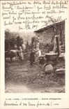 Auvergne CPA village Scene (folklore costume)
