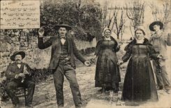 Our Auvergne CPA The bourree (folklore costume dances)