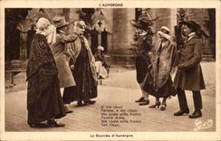 Auvergne CPA the faggot (folklore costume dances)