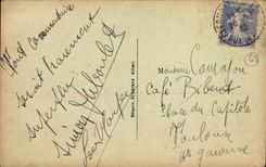 Auvergne CPA Children and goat (folklore costume goat)