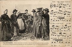 Auvergne CPA The bourree Kind of dance antionale Chi Yeou Voulio (dance folklore costume)