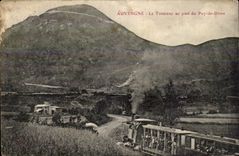 Auvergne CPA the tram with the foot of Puy de Dome (train)