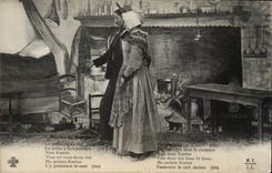 Auvergne CPA Couples (folklore costume)