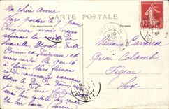 Auvergne CPA The bourree (folklore costume dances)