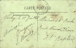 Auvergne CPA Departure for Market (folklore costume dances)