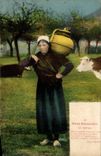 Picturesque Normandy CPA the laitiere (folklore costume)