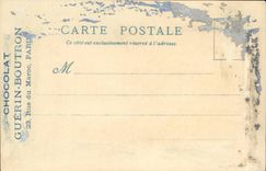 CPA the Paris Old man Fair universal of 1900 Chocolate Guerin Boutron Merchants of the street of the walls