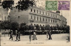 Tunisia Tunis CPA the street of Rome