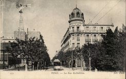 Tunisia Tunis CPA the street Es Sadihia