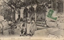Tunisia CPA Tunis Coffee Moor of the Kasbah