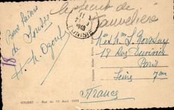 Tunisia CPA Sousse Street of April 12th 1943