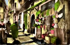 Tunisia CPA Street of the kasbah