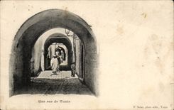 Tunisia CPA Tunis a street