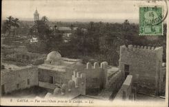 Tunisia Gafsa CPA Seen from towards the oasis of the kasbah