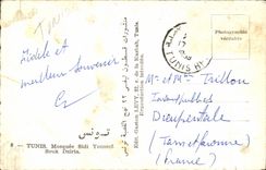 Tunisia CPA Tunis Mosque Sidi Youssef Dzira Souk