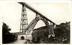 Surroundings of Saint Flour CPA Viaduct of the garabit