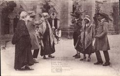 CPA the flock of Auvergne (folklore costume dances)