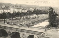 Aurillac CPA the Bridge Bourbon and the place of the Gravel (nice shot)