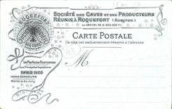 CPA Auvergne Saint Flour View (with the back publicity Roquefort Cheese)