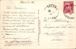 Auvergne Cantal CPA Salers House of Flogeac Town hall and bust of Tyssandier d' Escous