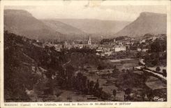 Auvergne Cantal CPA Massiac View at the bottom rocks of co Madeleine and St Victor