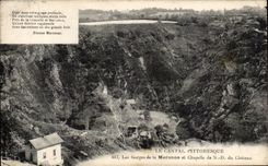 Auvergne Cantal CPA throats of the maronne and vault ND of the castle