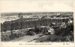 Dax CPA Vue generale prise de la tour de Borda