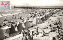 Capbreton MODERN CARD the beach and the pier