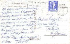 CApbreton MODERN CARD Seen on the avenue of the beach