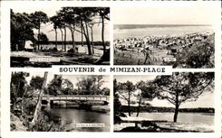 MODERN CARD Souvenir of Mimizan Beach