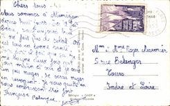 MODERN CARD Souvenir of Mimizan Beach