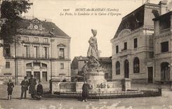 Mount of Marsan CPA La Poste Landaise and the Savings bank