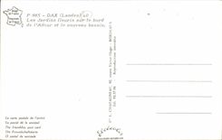 CPM Dax Les jardins fleuris sur le bord de l'Adour et le nouveau bassin