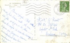 MODERN CARD Capbreton Under wood the beach Pelotari Pier Beach