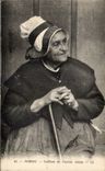 CPA Woman Pornic Hairstyle of the olden days (folklore caps costume)