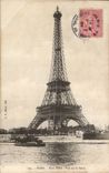 CPA Eiffel Tower Seen on the Seine