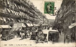 Paris CPA the street of Peace