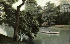 Paris CPA Bois de Boulogne Lac inferieur Le long des iles