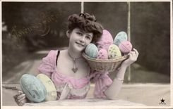 CPA Fantasy Woman Easter eggs Easter