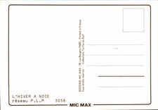 MODERN CARD Affiche Railroads the winter has Nice Paris Nice