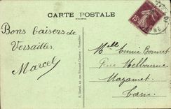 Versailles CPA large Trianon Chambre has to sleep of Napoleon 1st