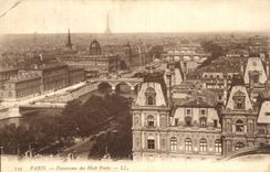Paris CPA Panorama des huit ponts (Tour eiffel)