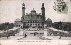 Paris CPA Trocadero seen of the bridge of Iena