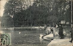 Paris CPA Bois de Boulogne Embarcadere du lac