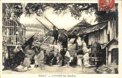 CPA Phantasie Chantecler Tat I die Hymne mit der Sonne (Hahn)