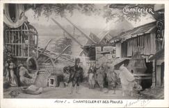 CPA Phantasie Chantecler Tat I Chantecler und seine Hennen (Hahn)